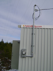 keewaywin cellular tower - Power meter and power lines