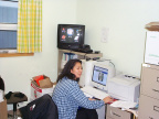 Video conferencing equipment at the Nursing Station.