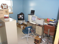 A computer and video unit with network access via cable modem at the Poplar Hill Nursing Station.