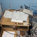 Three cable modems temporarily up and running at the Nursing Station.