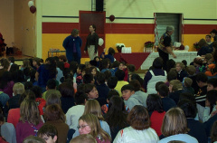 Students in the crowd.