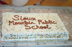 There were many cakes for the entire school and guests.  Great job on the cake.