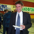 Sioux Mountain School Principal Micheal Boos (after he polished off half the cake).