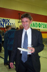 Sioux Mountain School Principal Micheal Boos (after he polished off half the cake).