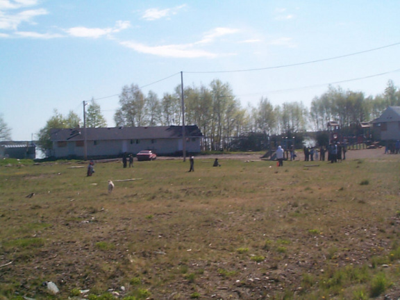 I site to behold as about three dozen youths ran about screaming and playing hard.