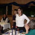 Jordina Skunk, Telehealth Coordinator from Fort Severn, being introduced by Christine.