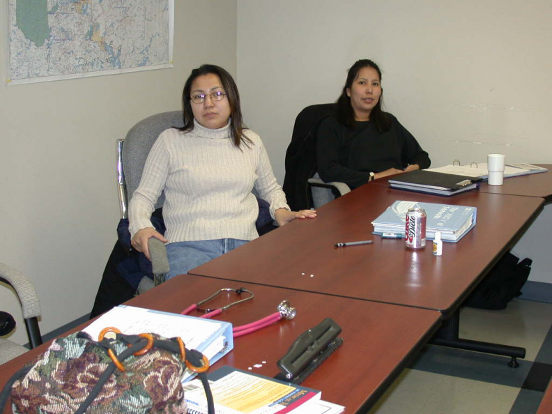 Jordina and Rita attending training day at the Balmertown KO office.