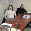 Jordina and Rita attending training day at the Balmertown KO office.