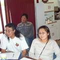 Ananius Sawanus (Deer Lake Health Director), Robert Thomas (Fort Severn Councillor - Health) &amp; Jordina Skunk (Fort Severn Te