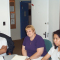 Jim Suggashie, Lynda Robertson (Zone Hospital Manager of NIHS) and Rita Wassaykeesic