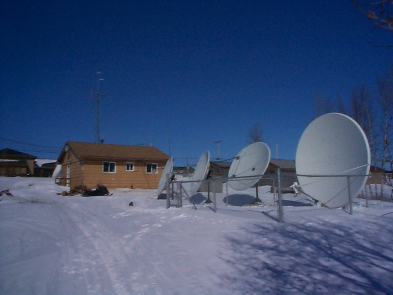 Cable headend and antenna farm.