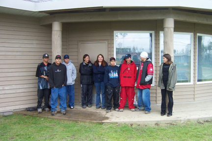 We had nine students start off the school year in attendance. Thats Mandy Fry on the left.