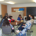 Here are a few of the ladies having a chat about the healthy baby program Talking right now is Rita Meekis