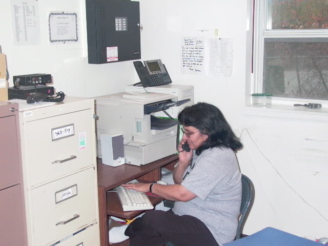 DL Nursing Station Referral Clerk Helen Sawanas at      work