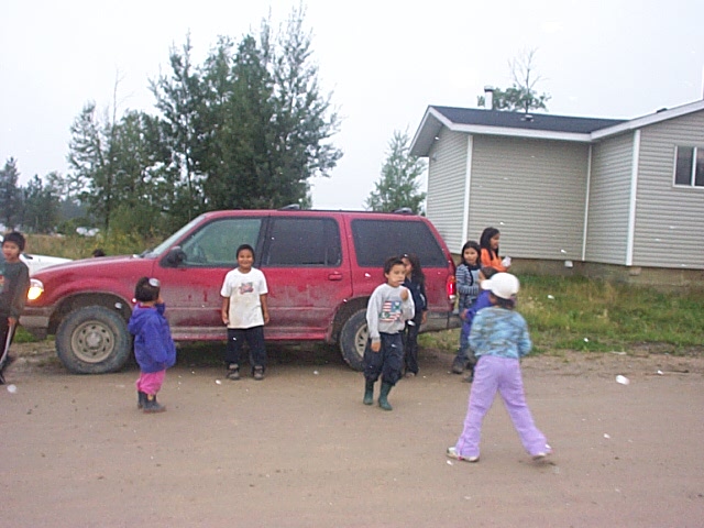 Here are some kids playing after the feast