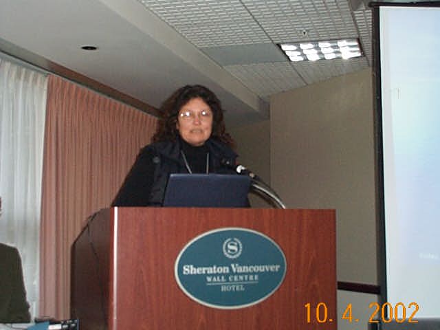 Orpah making her presentation at the CST conference.