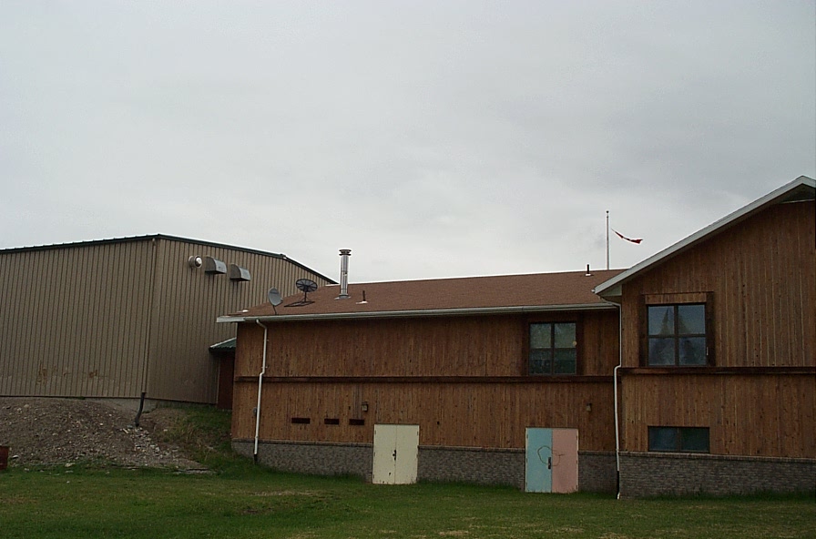 See the small hall way connecting the school and community hall?