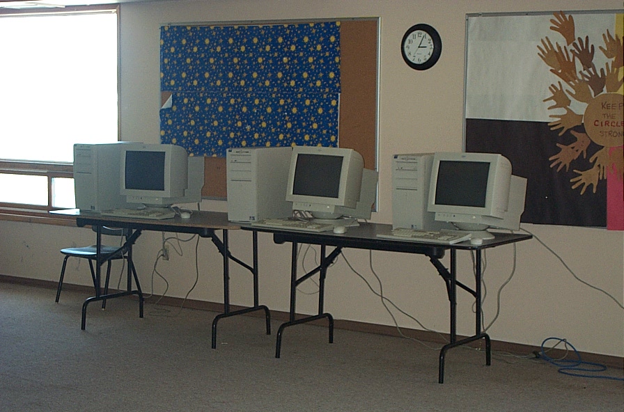 These are the three computers that the school purchased through the comprehensive needs assesment survey.